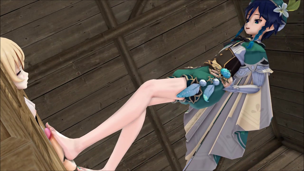 原神 mmd 踩踏 舔脚 马眼 足交 座椅 逆r (16)
