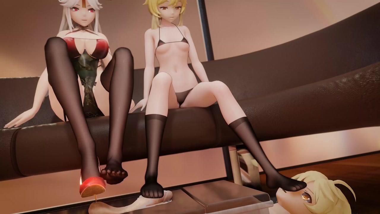 原神 mmd 踩踏 舔脚 马眼 足交 座椅 逆r (34)